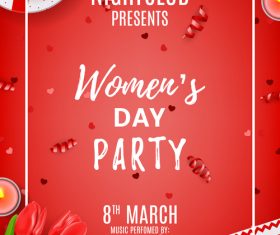 Womens day flyer vector