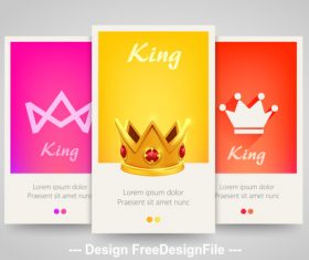 Yellow and pink and red vertical banners vector