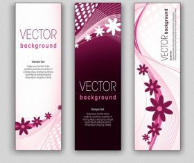 flowery pattern banner background vector