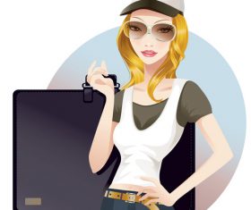 girl portfolieo vector