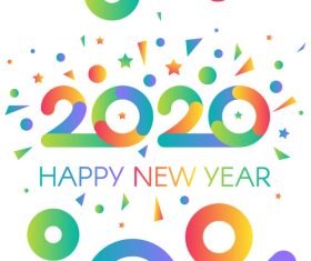 happy 2020 new year banners vector