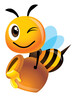 Bee collecting honey cartoon vector free download