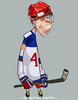 Comic sad hockey player cartoon vector free download