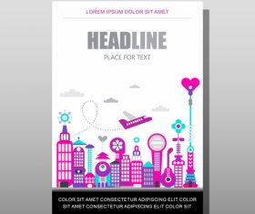 modern city magazine template vector