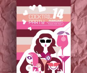 valentine's day party flyer vector