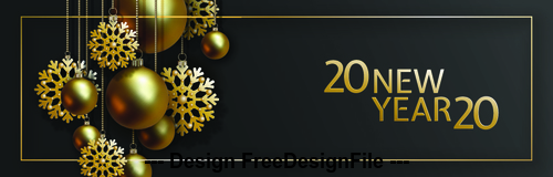 2020 Christmas and New Year design vector