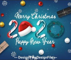 2020 Christmas background vector