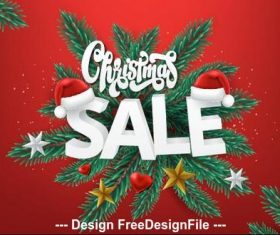 2020 Christmas sale background vector
