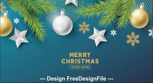2020 blue background merry christmas card vector free download