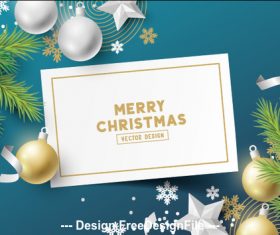 2020 merry christmas greeting card vector