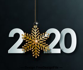 2020 new year decoration background vector