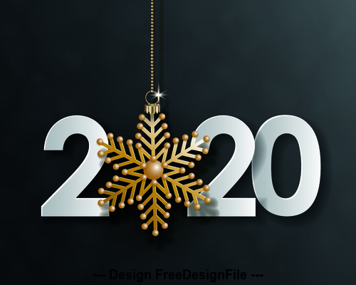 2020 new year decoration background vector