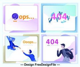404 page design vector