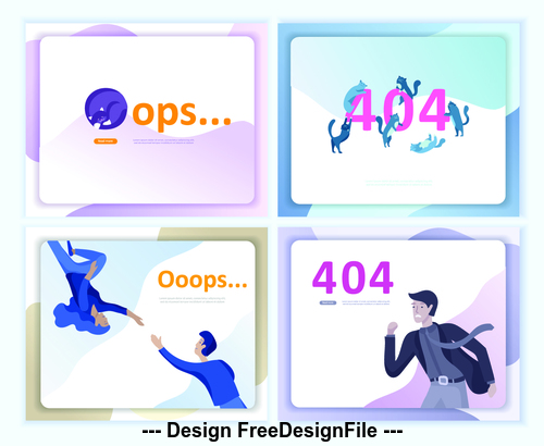 404 page design vector