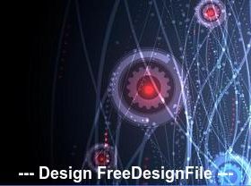 Abstract gear background vector