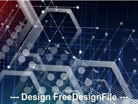 Abstract point and line background vector