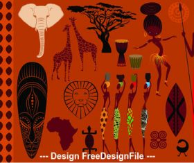 Africa element vector