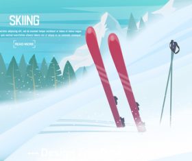 Alpine skiing vector