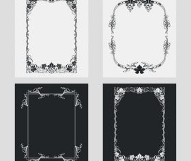 Art black and white frame vector 01