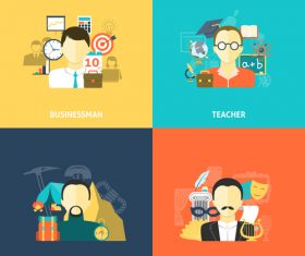 Artist etc professions illustration vector