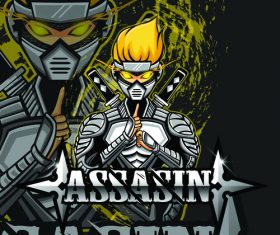 Assassin logo vector design