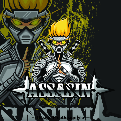 Assassin logo vector design