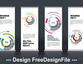 Banner roll-up design vector