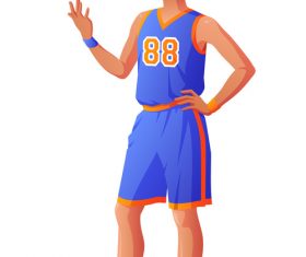Basketball girl illustration vector