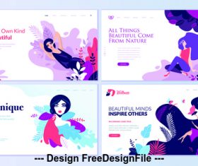 Be your own kind of beautiful vector concept illustration