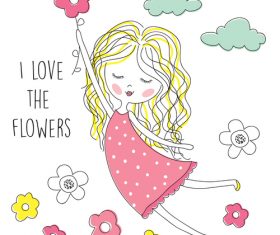 Beautiful fairy girl vector