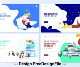 Big dreams come true vector concept illustration