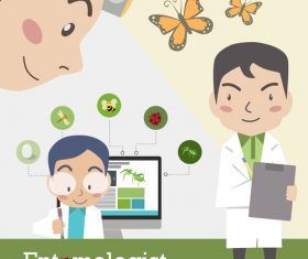 Biological researcher vector