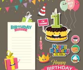 Birthday Set vector