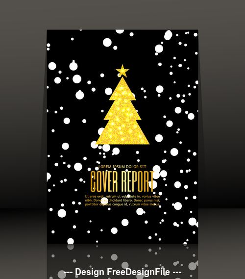 Download Black Background Christmas Tree Flyer Vector Free Download PSD Mockup Templates