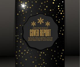 Black christmas flyer vector