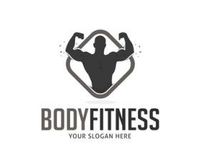 Body fitness logo vector