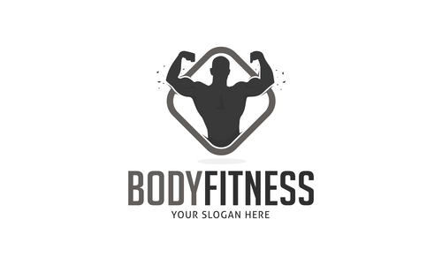 Body fitness logo vector