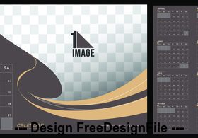 Brown 2020 calendar vector