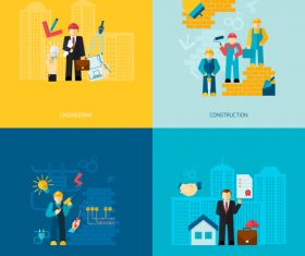 Building professions illustration vector