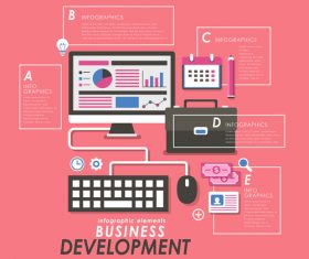 Business development web design Illustratio vector