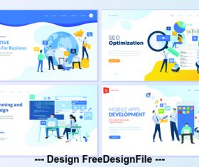 Business innovation solution page isometric vector concept illustration