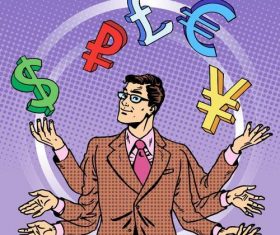 Business success people comics vector