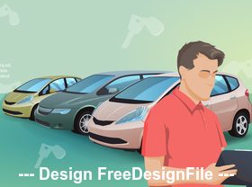 Buying the car vector