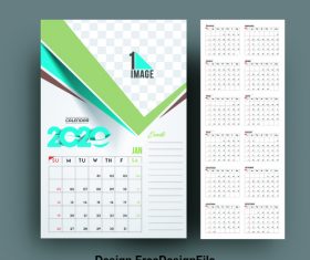 Calendar 2020 vector