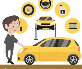 Car mechanic vector