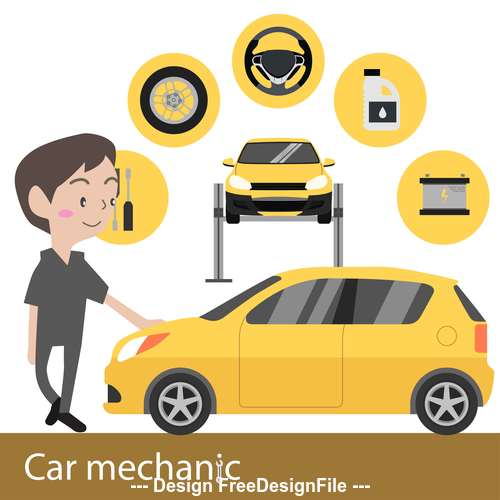Car mechanic vector
