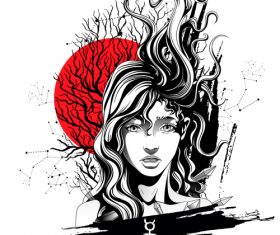 Caricature Merkyr vector