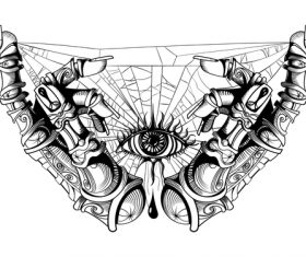 Caricature hand of fate vector