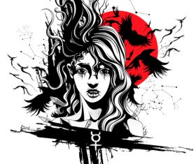 Caricature silhouette pattern vector