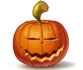 Cartoon halloween smiling pumpkin vector